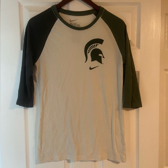 Women’s Michigan State Ivory Slim Fit 3/4 Sleeve Tshirt Size Large - Picture 3 of 3